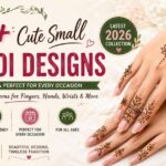 Cute Small Mehndi Designs with simple floral henna patterns on female hands