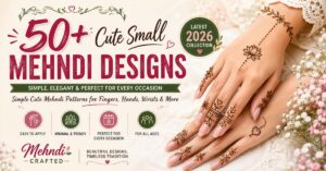 Cute Small Mehndi Designs with simple floral henna patterns on female hands