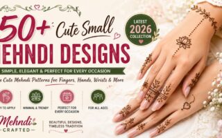 Cute Small Mehndi Designs with simple floral henna patterns on female hands