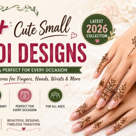 Cute Small Mehndi Designs with simple floral henna patterns on female hands