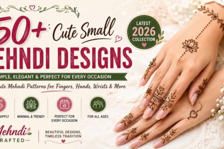 Cute Small Mehndi Designs with simple floral henna patterns on female hands