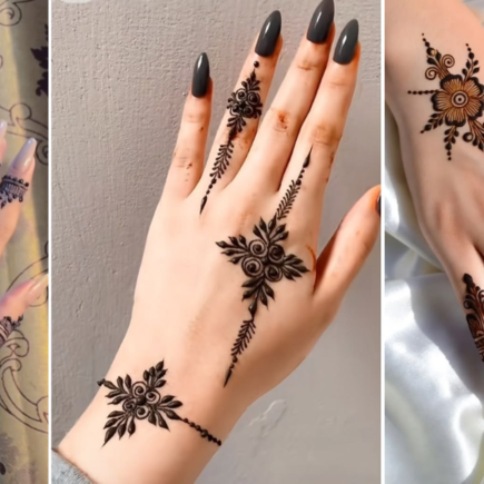 easy mehndi designs for beginners simple and beautiful henna ideas 2026 floral Arabic finger and bracelet mehndi patterns for beginners
