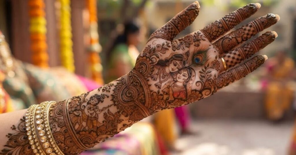 Full Hand Janmashtami Henna Designs for Festival