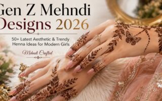 Gen Z Mehndi Designs 2026 featuring trendy aesthetic henna patterns