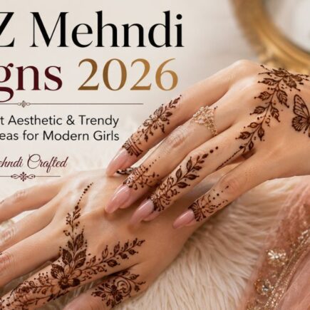 Gen Z Mehndi Designs 2026 featuring trendy aesthetic henna patterns