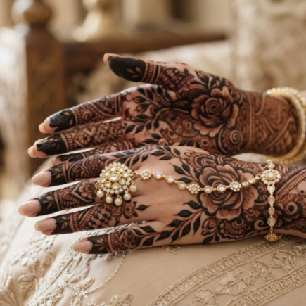 Gulf Style Bold Floral Henna Patterns That Make Your Hands Look Royalty on elegant female hands