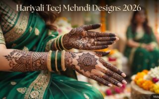 Beautiful Hariyali Teej Mehndi Designs 2026 with traditional Indian festival henna patterns | Mehndi Crafted