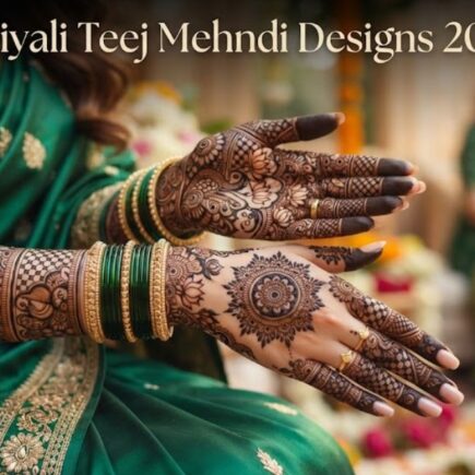 Beautiful Hariyali Teej Mehndi Designs 2026 with traditional Indian festival henna patterns | Mehndi Crafted