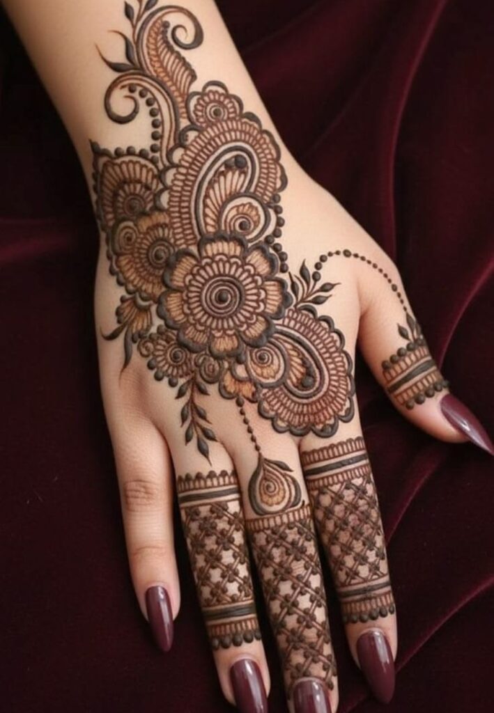 How professional artists create perfect Moroccan mehndi patterns with precise lines, balanced designs, and expert henna techniques.