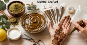 Homemade mehndi cone and natural henna paste for DIY guide