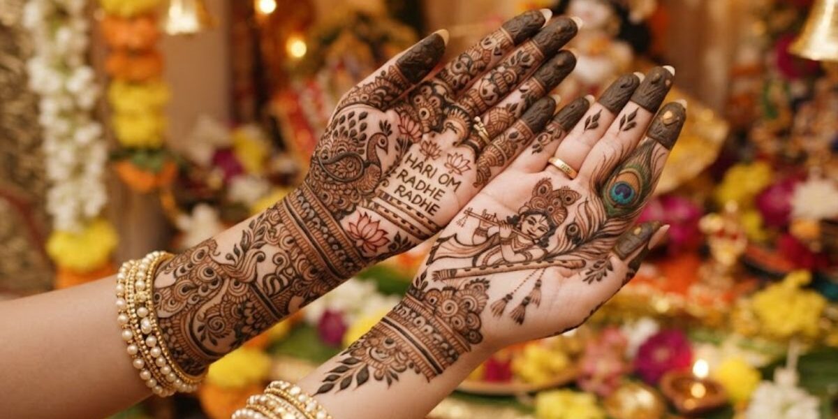 Janmashtami Mehndi Designs with Krishna Theme Henna Art