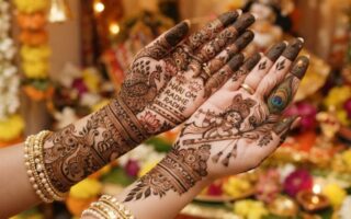 Janmashtami Mehndi Designs with Krishna Theme Henna Art