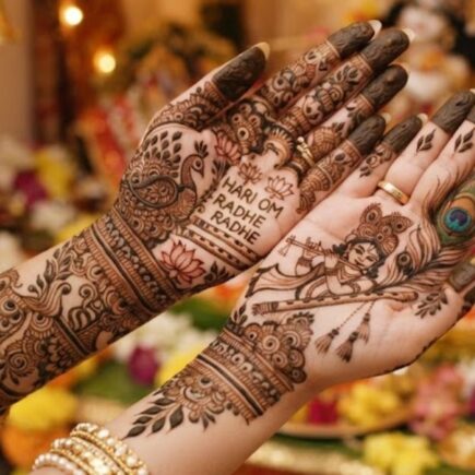 Janmashtami Mehndi Designs with Krishna Theme Henna Art