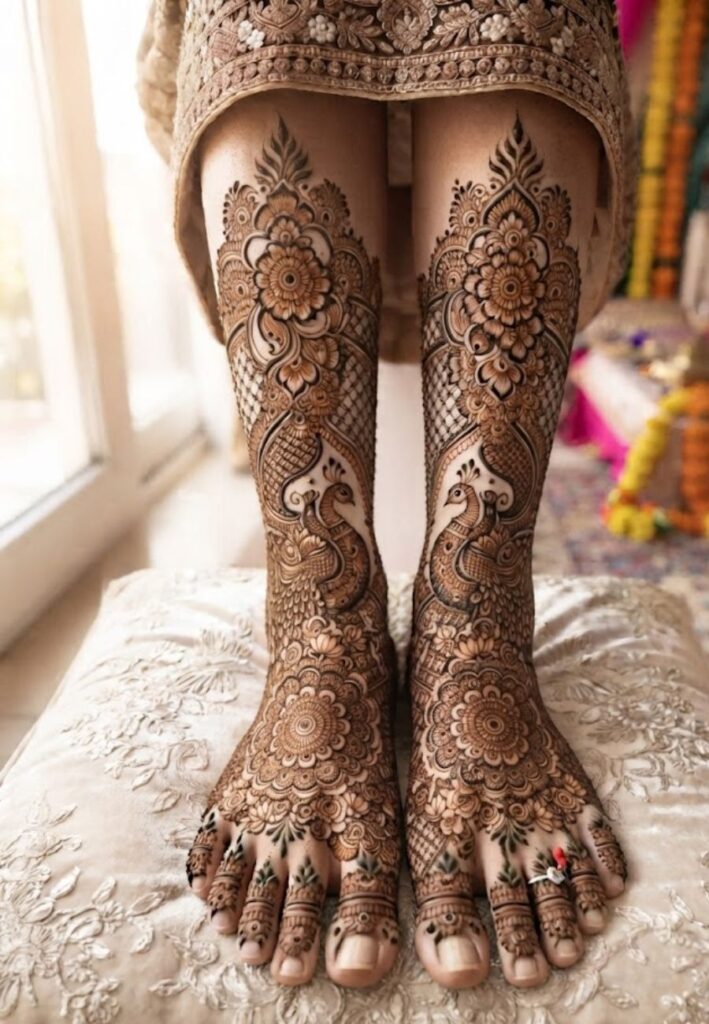 Latest Bridal Leg Henna Designs 2026 for modern brides