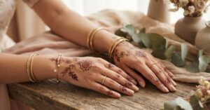Minimal Mehndi Designs 2026 with elegant floral patterns on hands, simple and modern henna art inspiration