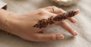One Finger Mehndi Designs 2026 elegant simple finger henna patterns