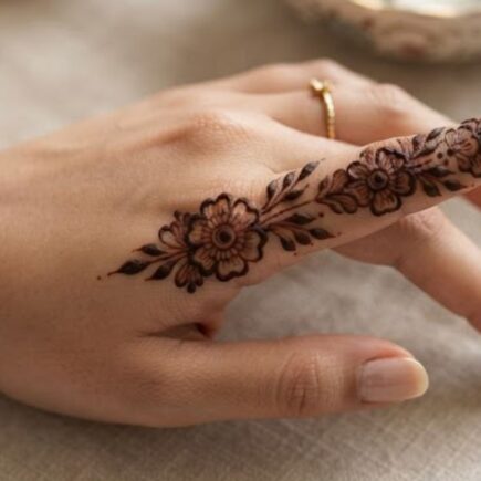 One Finger Mehndi Designs 2026 elegant simple finger henna patterns