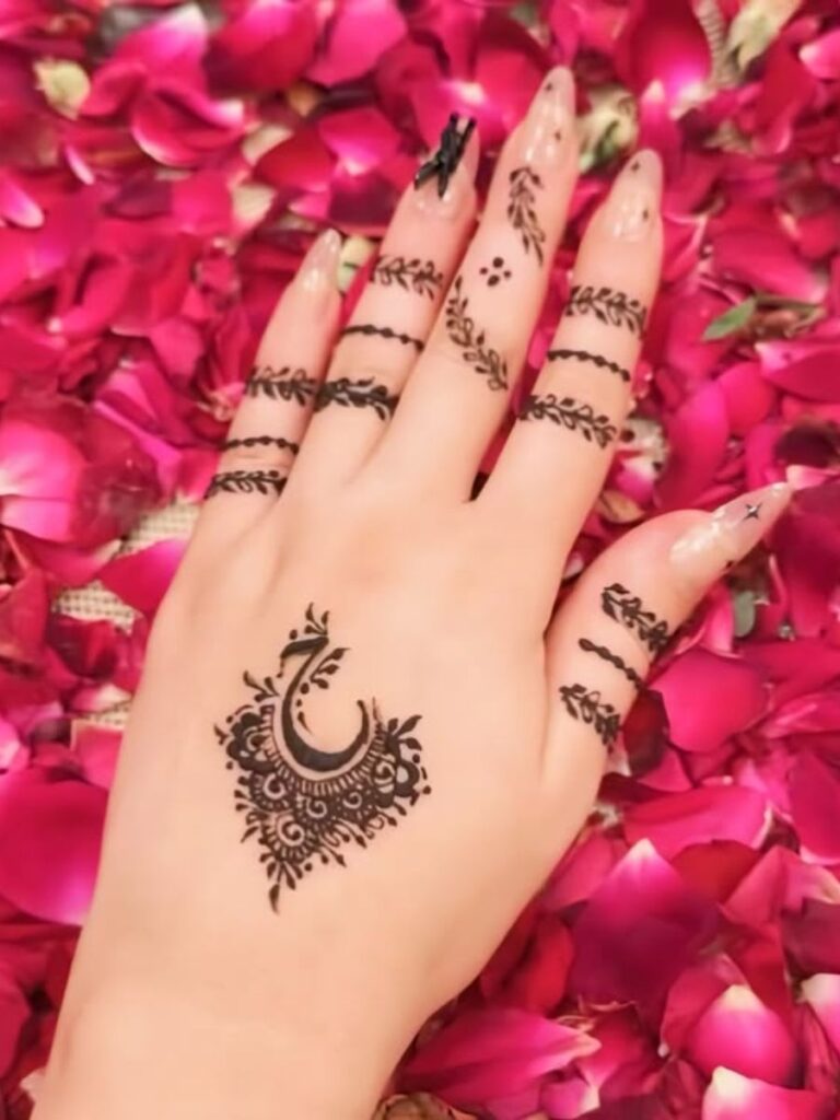 Personalized Name Mehndi Designs for college girls with custom initials and creative details