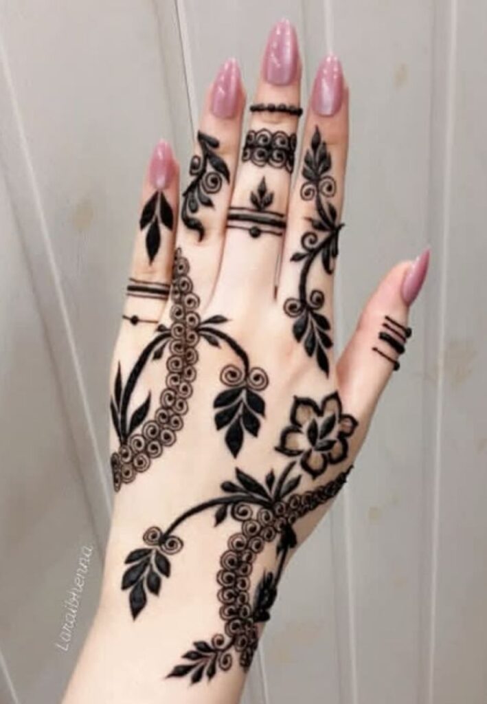 Pinterest Viral Mehndi Ideas 2026 featuring trending aesthetic henna designs, floral patterns, and modern Gen Z styles