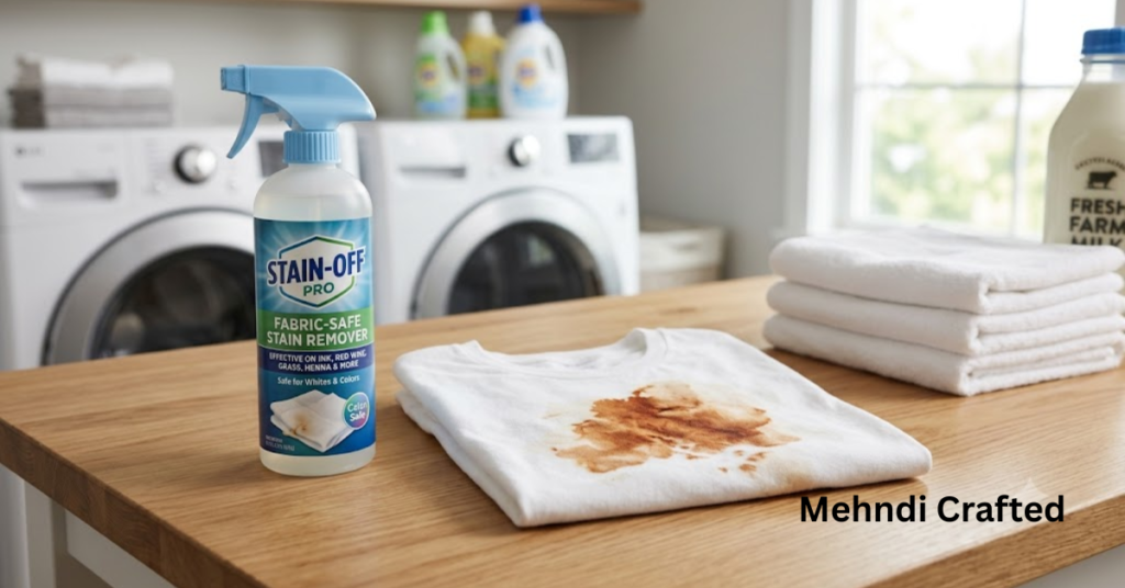 Commercial stain remover spray for removing henna from clothes