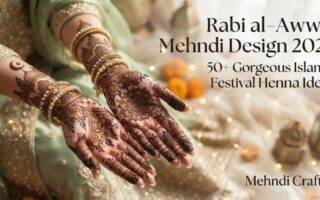 Rabi al-Awwal Mehndi Design 2026 elegant Islamic festival henna ideas by Mehndi Crafted
