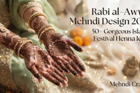 Rabi al-Awwal Mehndi Design 2026 elegant Islamic festival henna ideas by Mehndi Crafted
