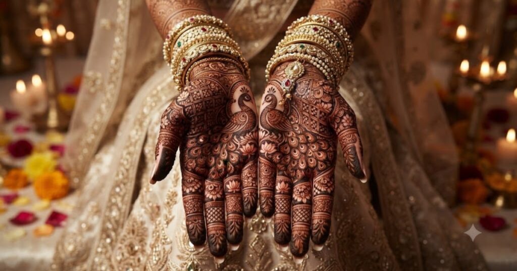 Royal Peacock Mehndi Designs with luxurious patterns