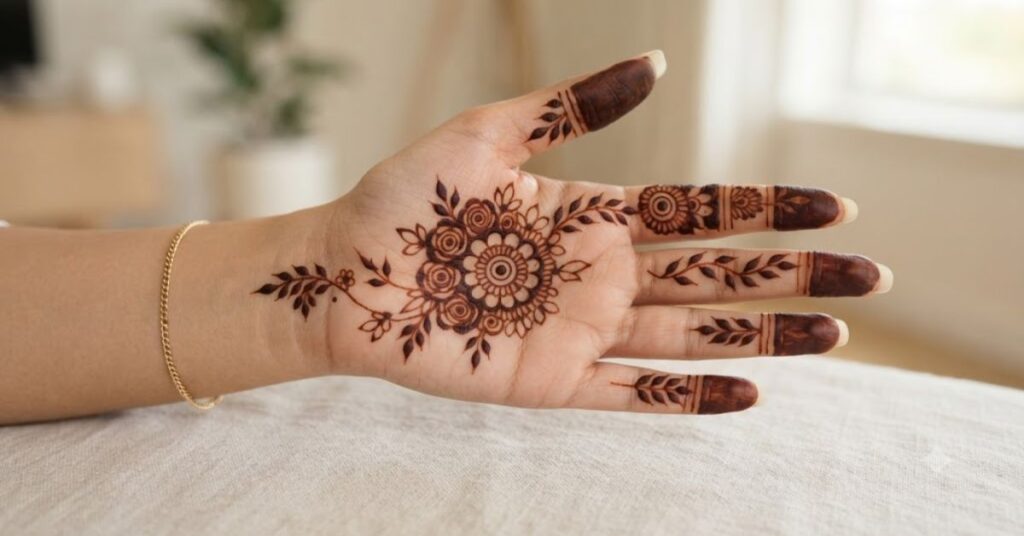 Simple Pakistani Henna Designs for beginners
