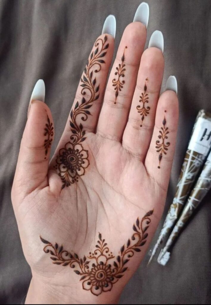 Corner palm Cute Small Mehndi Designs