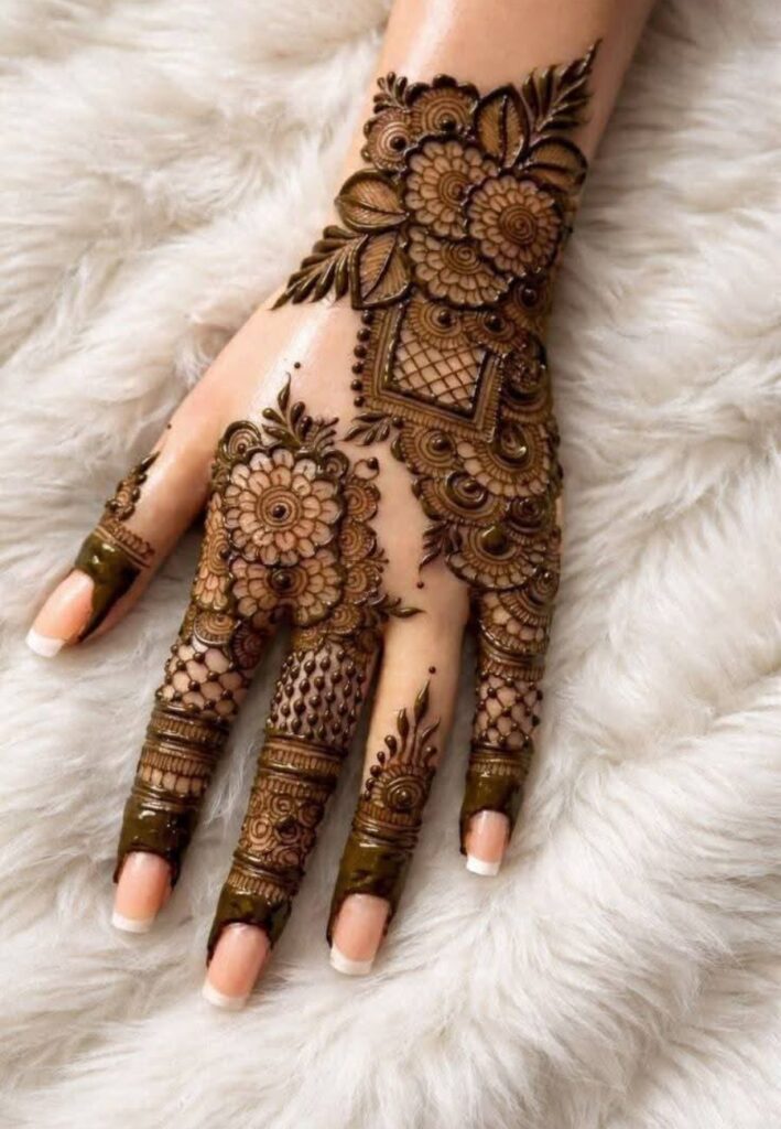 "Traditional Moroccan henna art showcasing the rich history and cultural beauty of Moroccan henna designs"