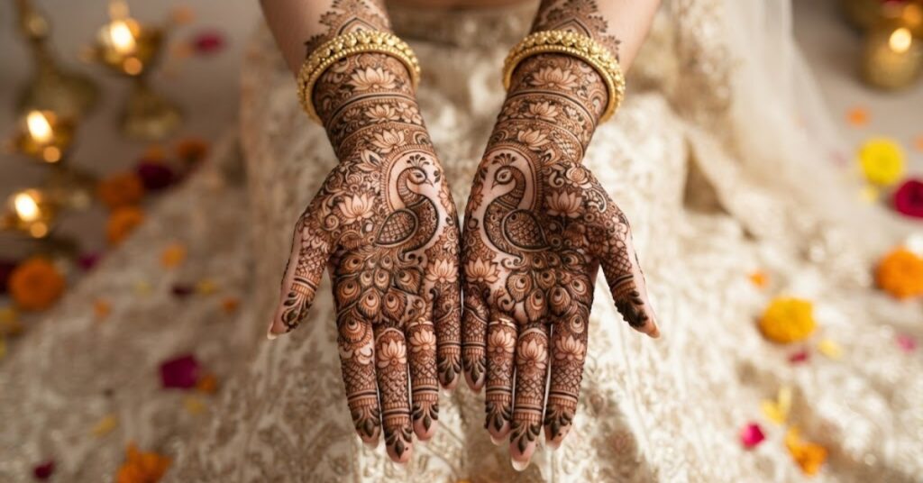 Classic Peacock Henna Designs inspired by traditional Indian art
