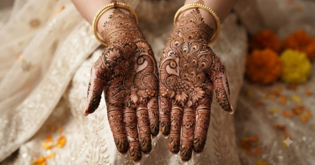 Traditional Peacock Mehndi Designs symbolizing beauty and prosperity