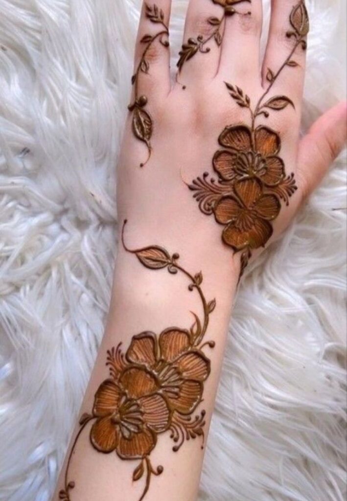Trending Rose Mehndi Designs for 2026 with modern floral henna ideas.