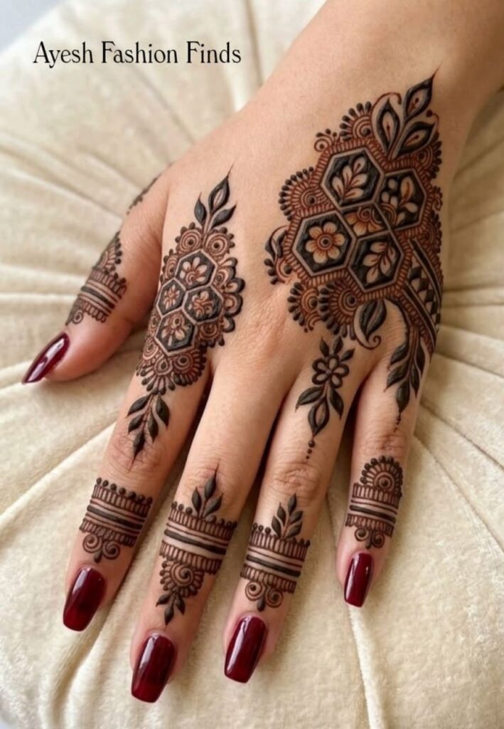 Modern Gen Z Mehndi Designs 2026 with minimalist and creative henna patterns