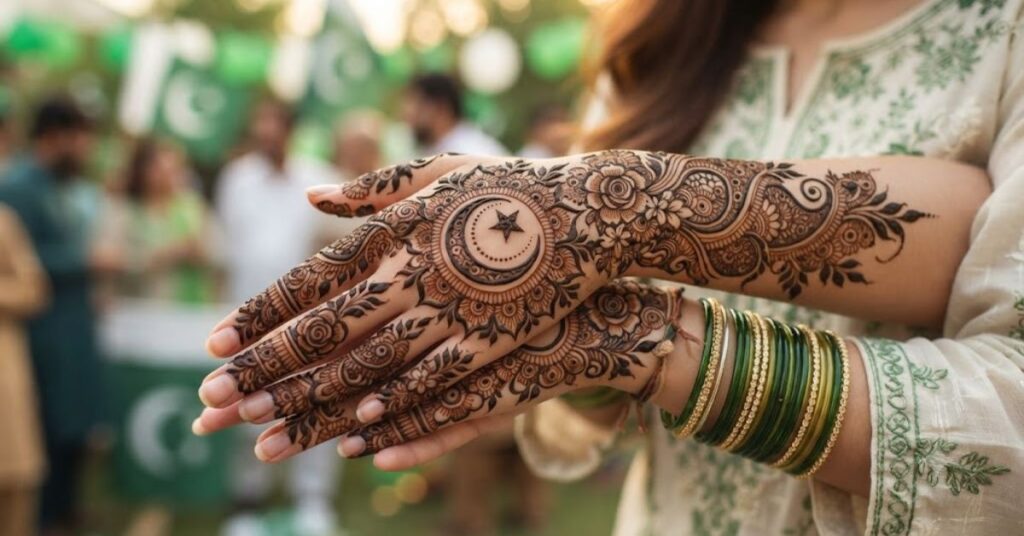 Unique patriotic henna elements used in Independence Day Mehndi Designs