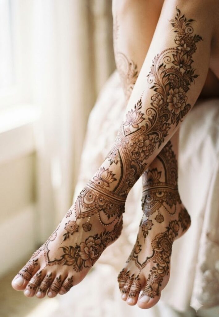 Latest Leg Mehndi Designs 2026 with modern henna patterns