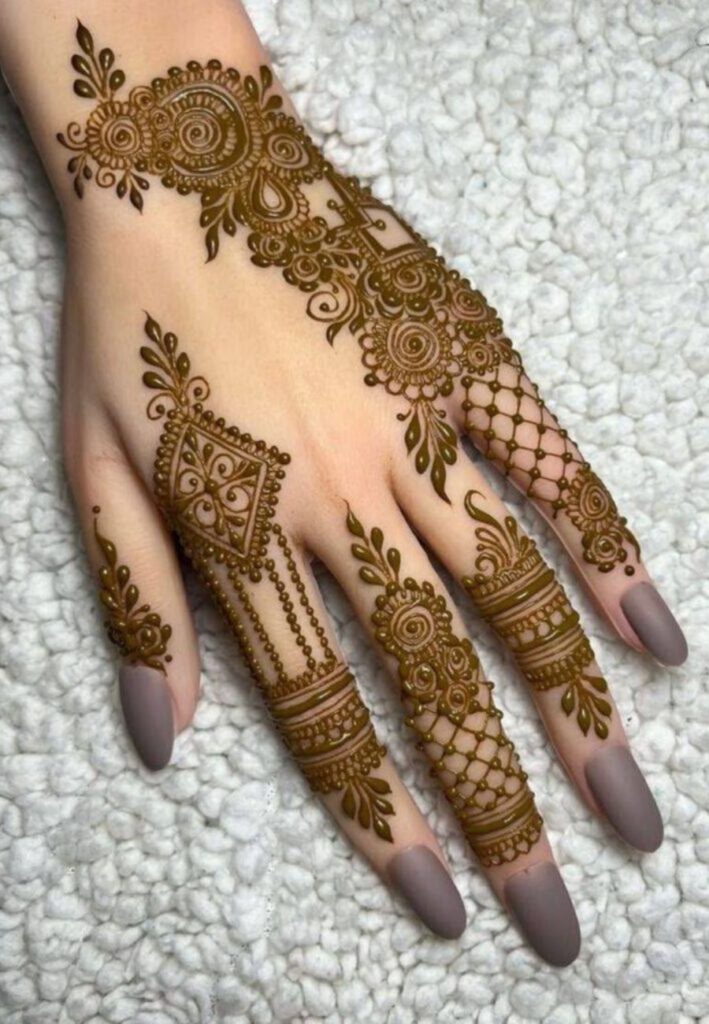 Why Moroccan Mehndi Designs Are Trending in 2026 with modern geometric henna patterns on hands