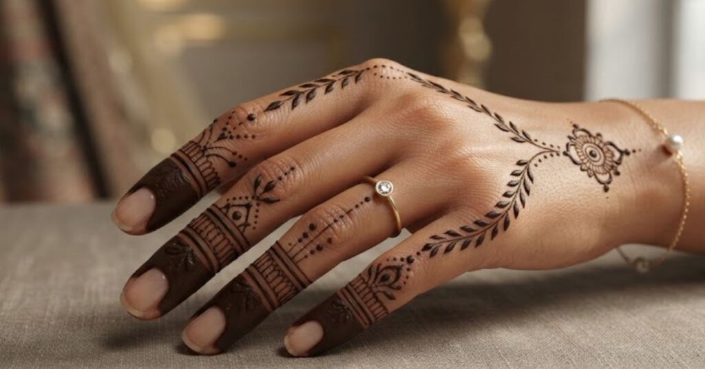 Trending royal finger henna design ideas 2026