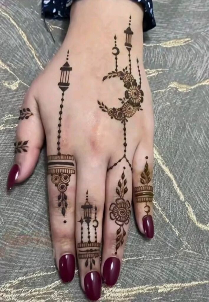 Women love minimal Rabi al-Awwal Mehndi Design 2026 with simple floral henna patterns