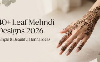 40+ Leaf Mehndi Designs 2026 featuring simple and beautiful leaf-inspired henna designs