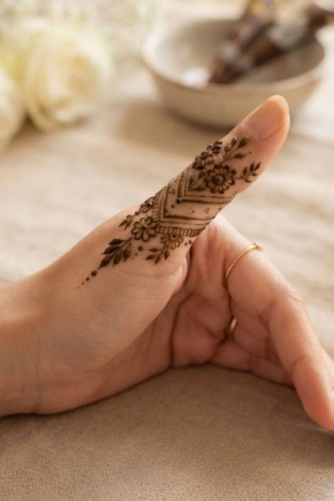 Minimal Thumb Mehndi Designs for Everyday Look with Simple Elegant Henna Patterns