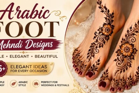 Arabic Foot Mehndi Designs featuring elegant floral vines, leafy patterns, and beautiful foot mehndi ideas