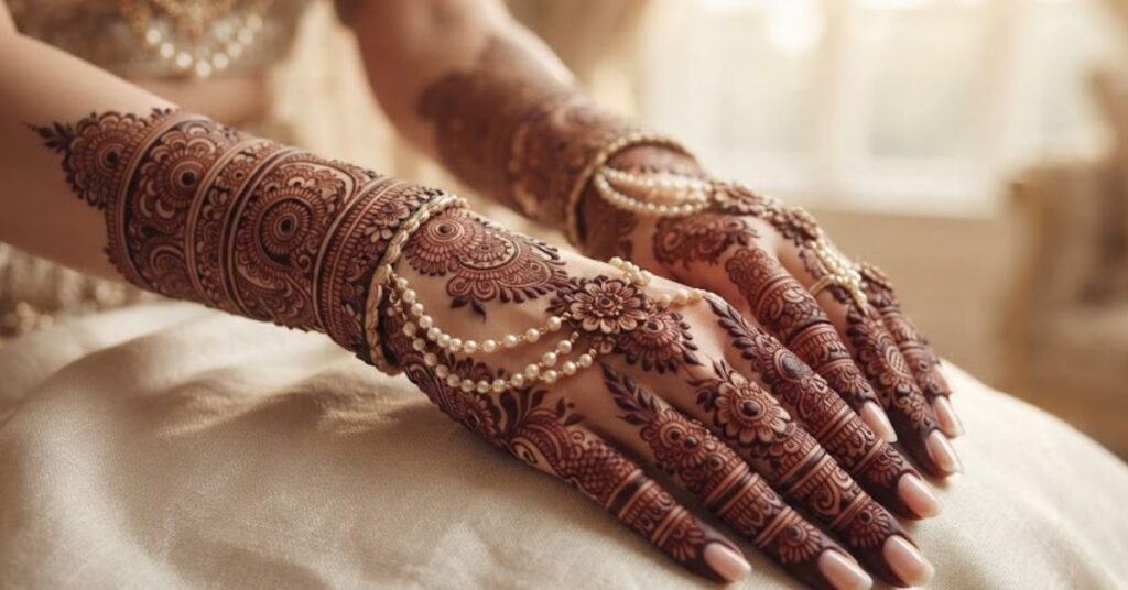 Bridal Jewelry Mehndi Designs 2026 featuring luxurious bridal henna patterns, elegant bracelet designs, and jewelry-inspired mehndi art