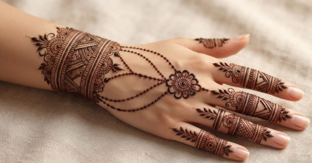 Common Mistakes to Avoid With Jewelry Mehndi Designs featuring uneven henna patterns, bracelet mehndi details, and tips for perfect mehndi application