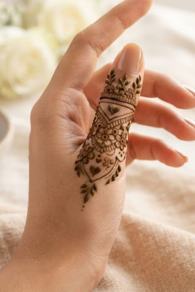 Cute Thumb Mehndi Designs for Girls with Simple Floral and Adorable Henna Patterns