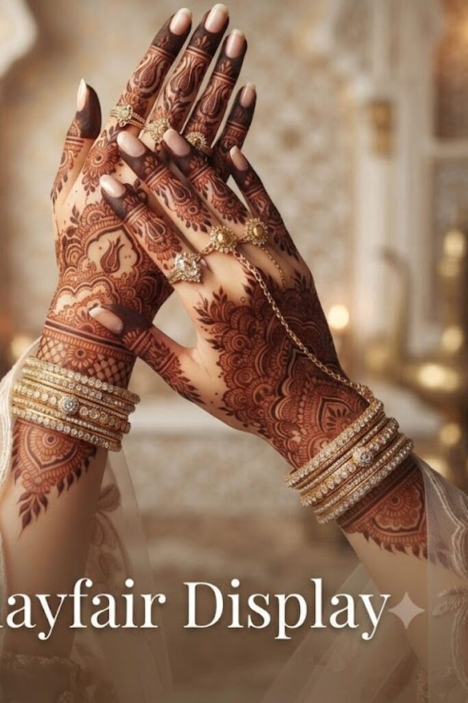 Full Hand Turkish Bridal Mehndi featuring luxurious Ottoman-inspired henna patterns, floral motifs, jewelry details, and elegant Turkish bridal hand designs.