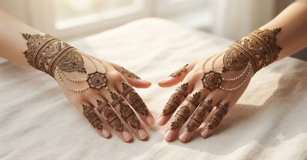 How Jewelry Style Mehndi Designs 2026 Are Changing Modern Henna Fashion with trendy bracelet patterns, elegant finger designs, and modern jewelry-inspired mehndi art