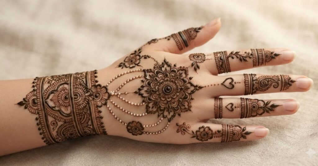 How to Choose the Perfect Jewelry Style Mehndi Design with elegant henna patterns, bracelet styles, and customized jewelry-inspired mehndi ideas