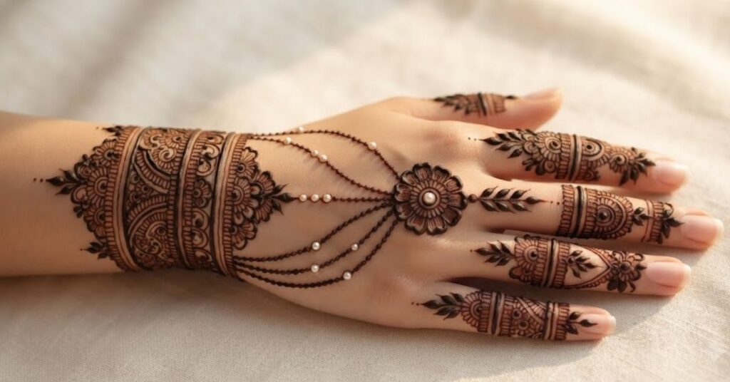 How to Make Jewelry Style Mehndi Designs Look More Beautiful with elegant henna details, floral patterns, and stylish bracelet mehndi ideas