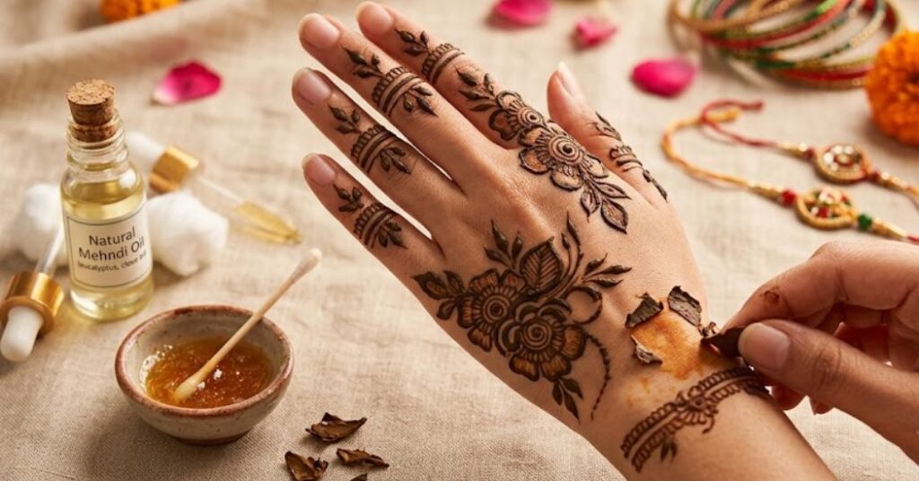 How to take care of Rakhi mehndi after application for darker and long lasting henna stain